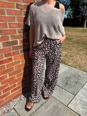 Leopard Seam Front Trousers