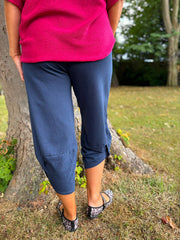 Navy Barrel Leg Joggers Clarice