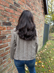 Chocolate Double Breasted Coat Leanne