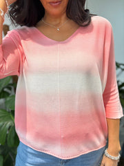 Peach Ombre Stripe Top Izzy
