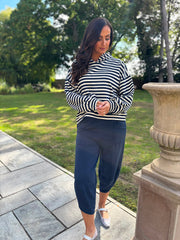 Navy Striped Hoodie Ella