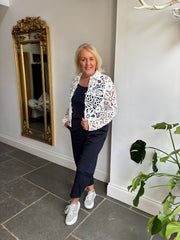 White Floral Crochet Jacket Noa