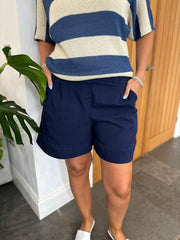 Navy Relaxed Shorts Sienna