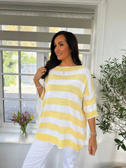 Butter Yellow Stripe Knit Karina