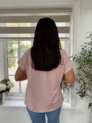 Pink Soft Drape Bow Top Joanie