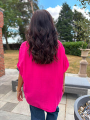 Pink Embroidered Floral Top Frankie