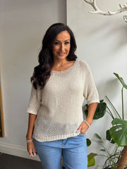 Stone Sequin Sparkle Knit Sabrina