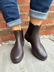 Chocolate Chelsea Style Wellie Boots