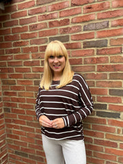 Chocolate Striped Top Annie