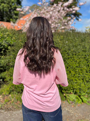 Pink Net Sleeve Top Julia