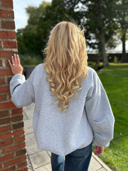 Grey Oversized Pleat Detail Sweatshirt Roxy