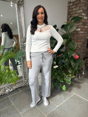 Grey Knitted Trousers Chloe