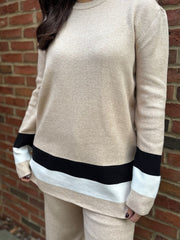 Stone Striped Trim Knit Ophelia