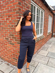 Navy Smooth Double Layered Vest Saylor