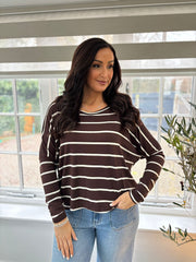 Chocolate Striped Top Annie