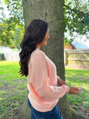 Apricot Cosy Knit Cardi Sofia