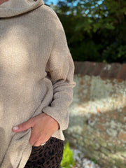 Stone Chenille Silver Fleck Hoodie Lisa