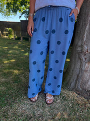 Denim Polka Dot Trousers Michaela