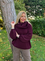 Wine Scarf Knit Aspen
