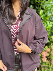 Chocolate Lightweight Hooded Jacket Lottie