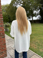 Winter White Flower Knit Alissa