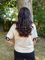 Stone Leopard Cuff Knit Jessica