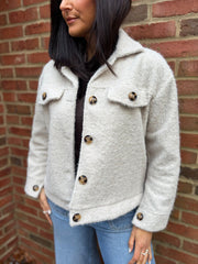 Stone Brushed Wool Jacket Lynda