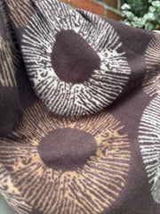 Chocolate Abstract Circle Print Scarf