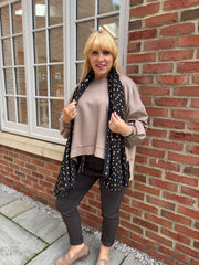 Black Mini Love Heart Scarf