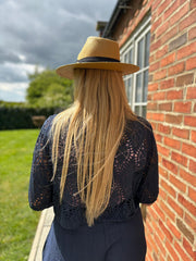 Navy Multi Hole Shrug Paloma