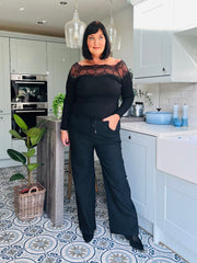 Black Wide Leg Magic Trousers
