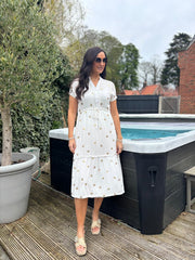 White Sequin Star Dress Althea