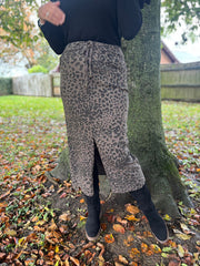 Mocha Leopard Magic Maxi Skirt