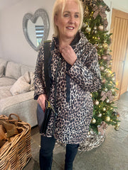 Animal Print Quilted Coat Maeve