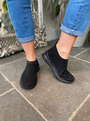 Black diamante trainers clearance