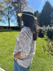 Stone Ombre Leopard Print Blouse Madison