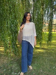 Stone Asymmetric Loose Knit Melody