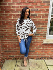 Chocolate Swirl Sweatshirt Rebecca