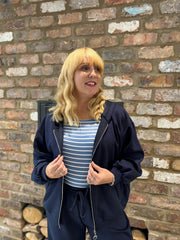 Navy Zip Up Hoodie Alice