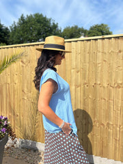 Blue Sleeveless Top Margot