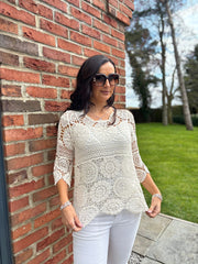Stone Crochet Lace Two Piece Mariah