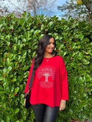 Red Tree of Life Sweatshirt Maddison
