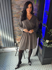 Silver & Gold Zig Zag Shimmer Dress Sadie