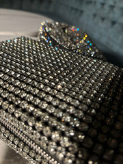 Black Rhinestone Clutch Bag