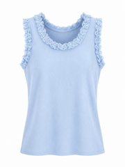 Light Blue Ruffle Vest Simone