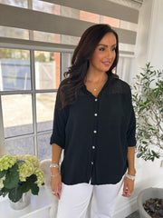 Black Bubble Cotton Hooded Jacket Amelie