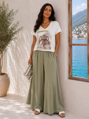 White Golden Oasis Tee Kiera