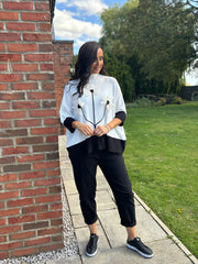 Winter White Applique Floral Knit Tanya