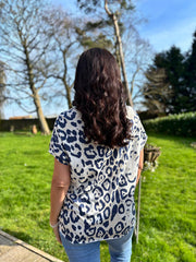 Navy Leopard Tee Reese