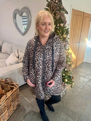 Animal Print Quilted Coat Maeve